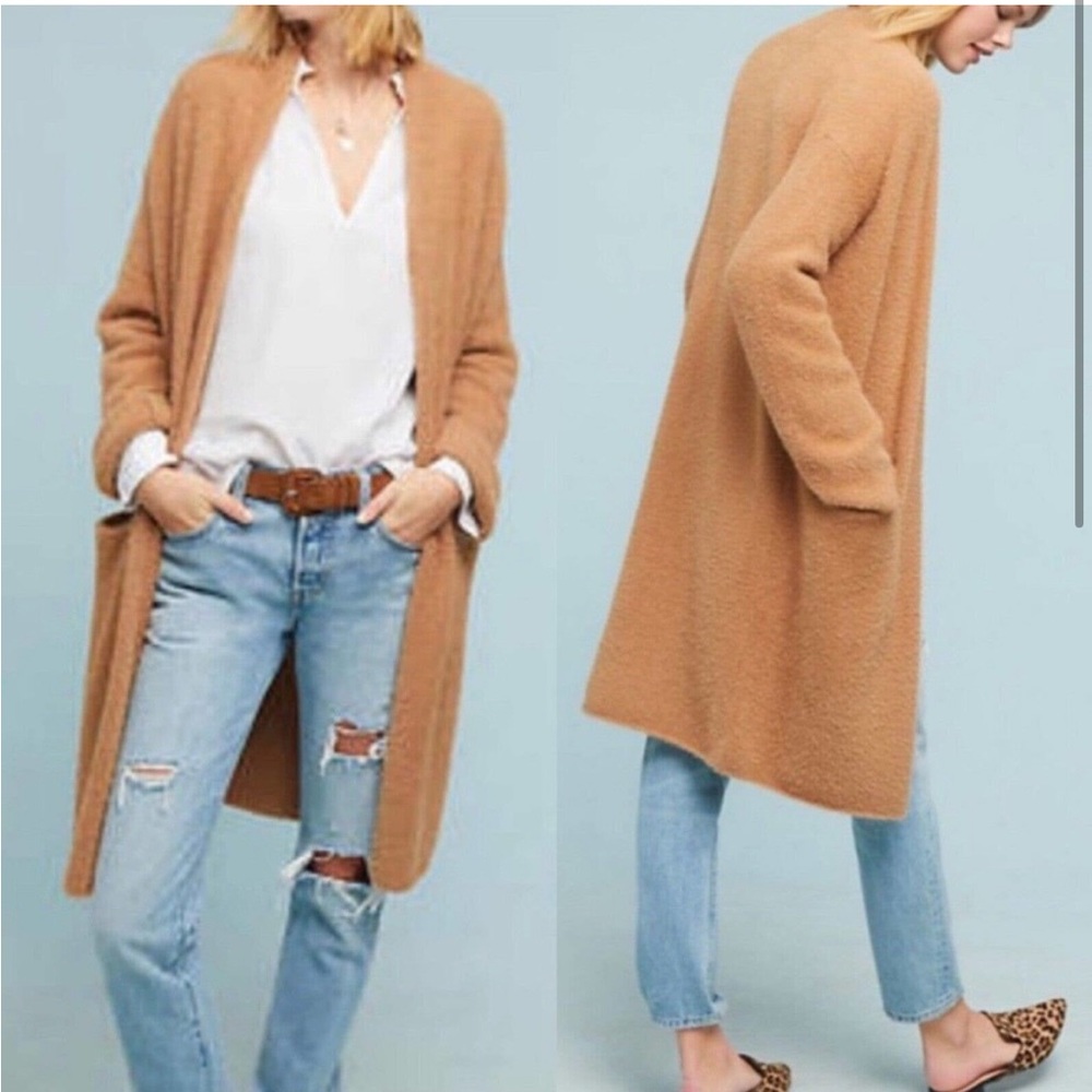 Sleeping on Snow long brown cardigan